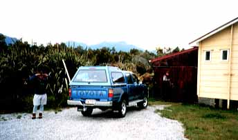 At a little hut beside the Tasman Sea.