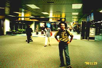 At Changi international airport.